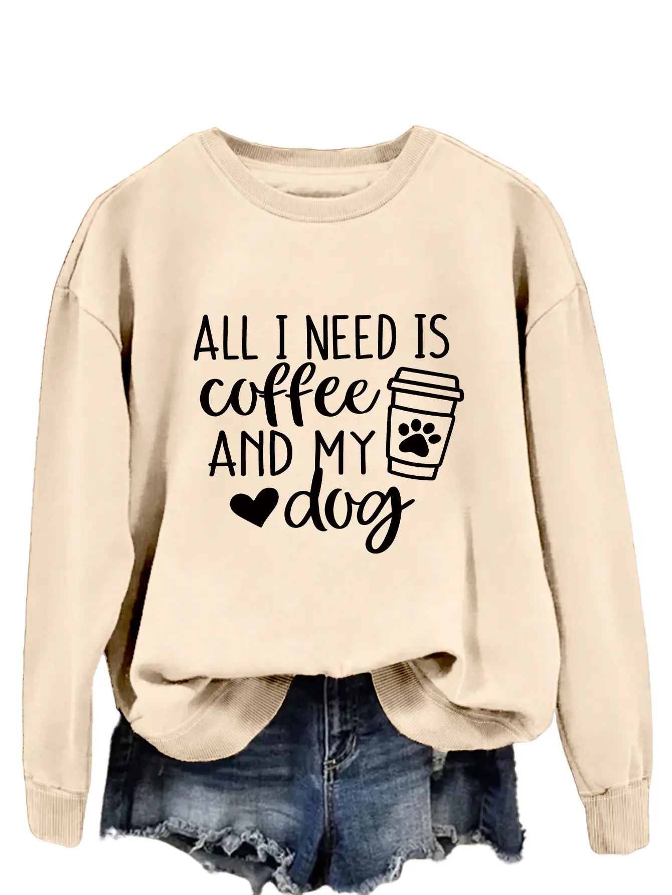 Green Printed Long Sleeve Pullover for Women - Image 4