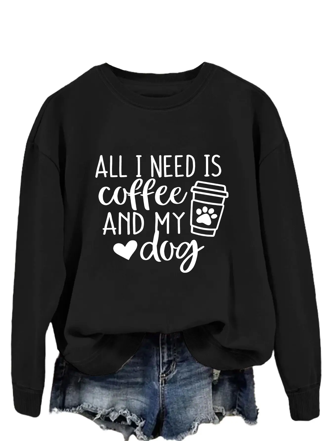 Green Printed Long Sleeve Pullover for Women - Image 6