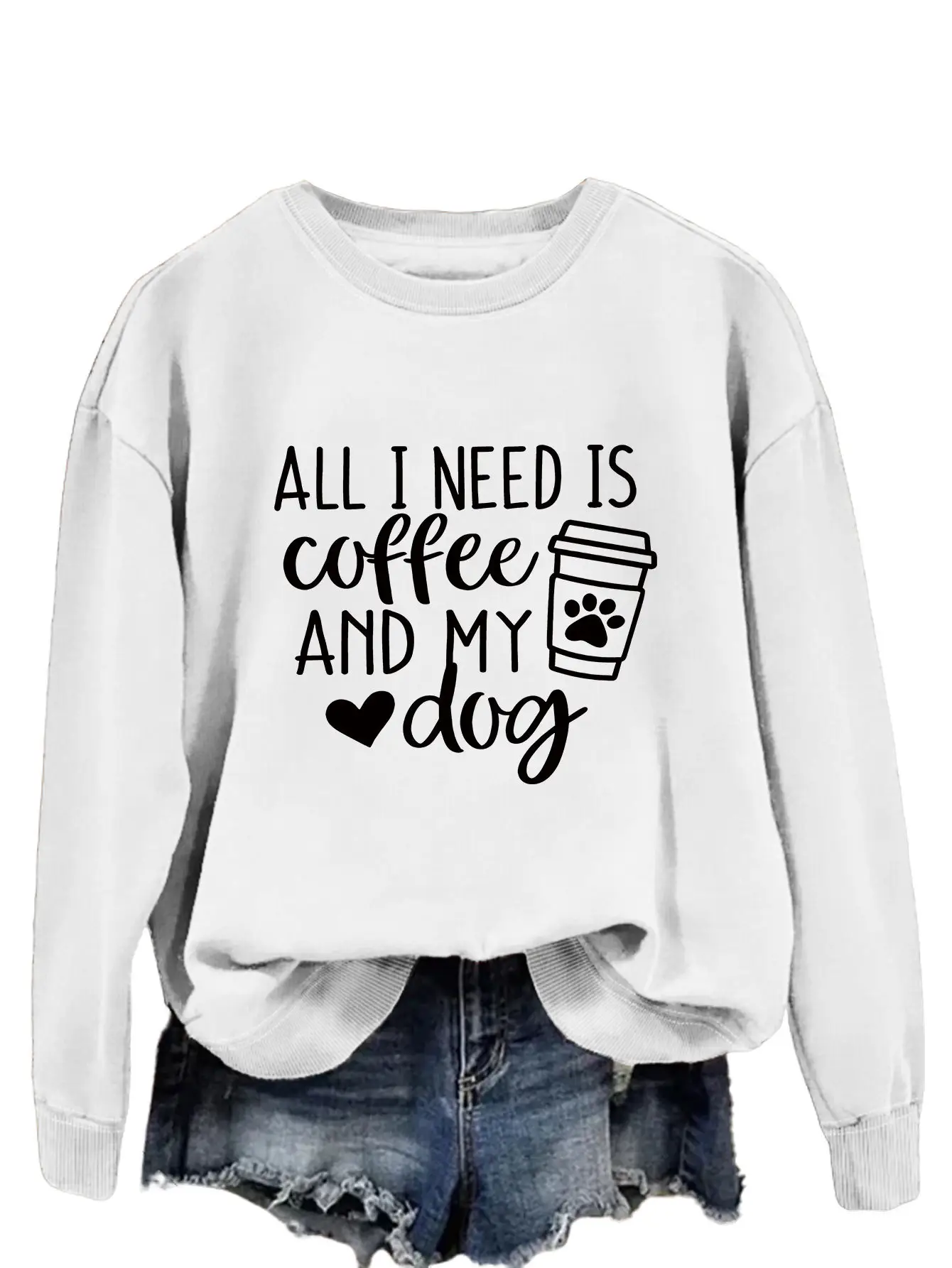 Green Printed Long Sleeve Pullover for Women - Image 7