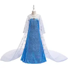 Frozen 2 Anna Elsa Elsa dress Snowflake Print Girls Dress Princess Dress Christmas Performance Dress — feature 4