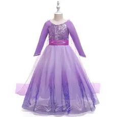 Frozen 2 Anna Elsa Elsa dress Snowflake Print Girls Dress Princess Dress Christmas Performance Dress — feature 5
