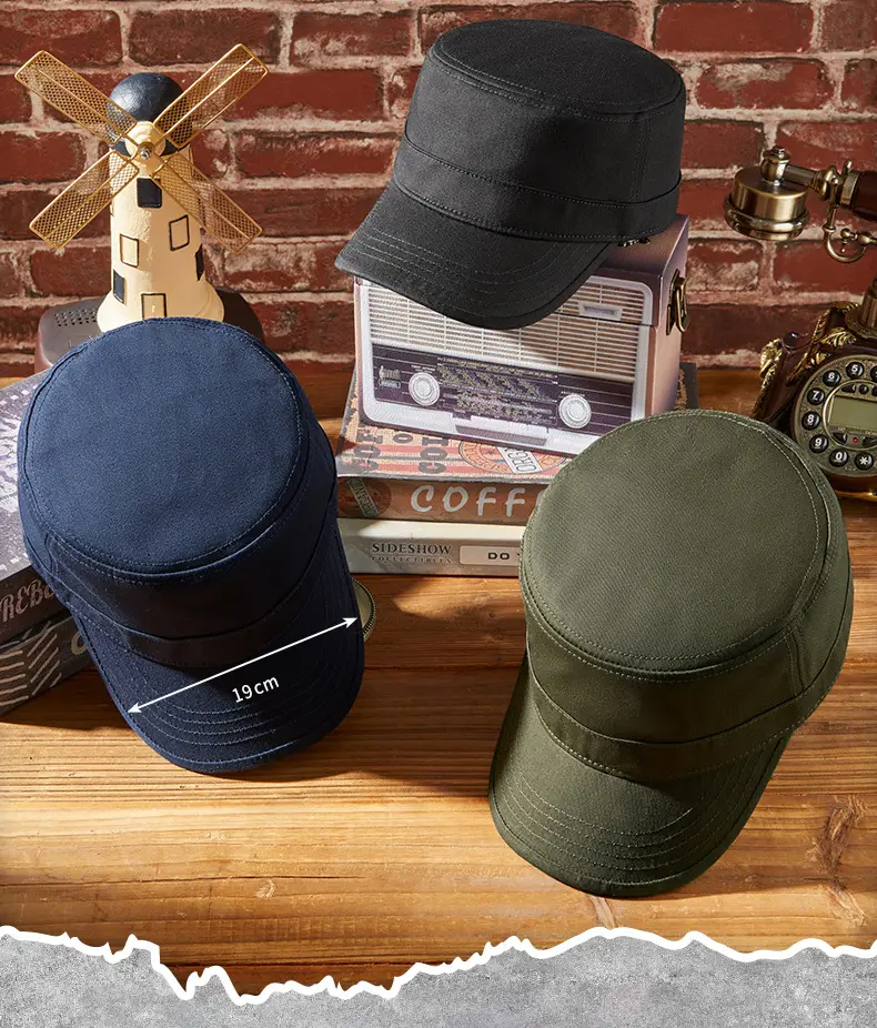 Men Sunshade Cap Cotton Baseball Grey 19CM — feature 15
