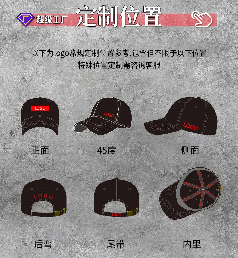 Men Sunshade Cap Cotton Baseball Grey 19CM — feature 35