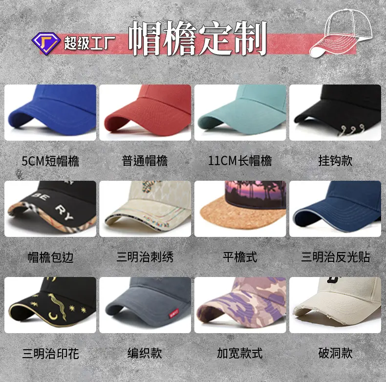 Men Sunshade Cap Cotton Baseball Grey 19CM — feature 38