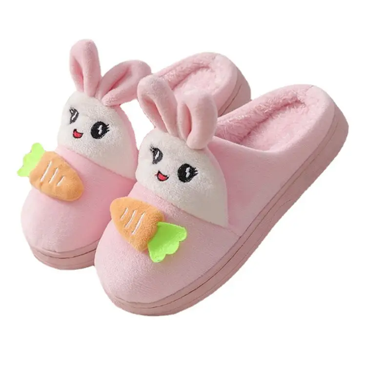Wholesale Internet Celebrant Children's Mao Mao Slippers Boys Home Indoor Non-slip Foot Wrapping Cute Warm Cotton Slippers Girls' Shoes