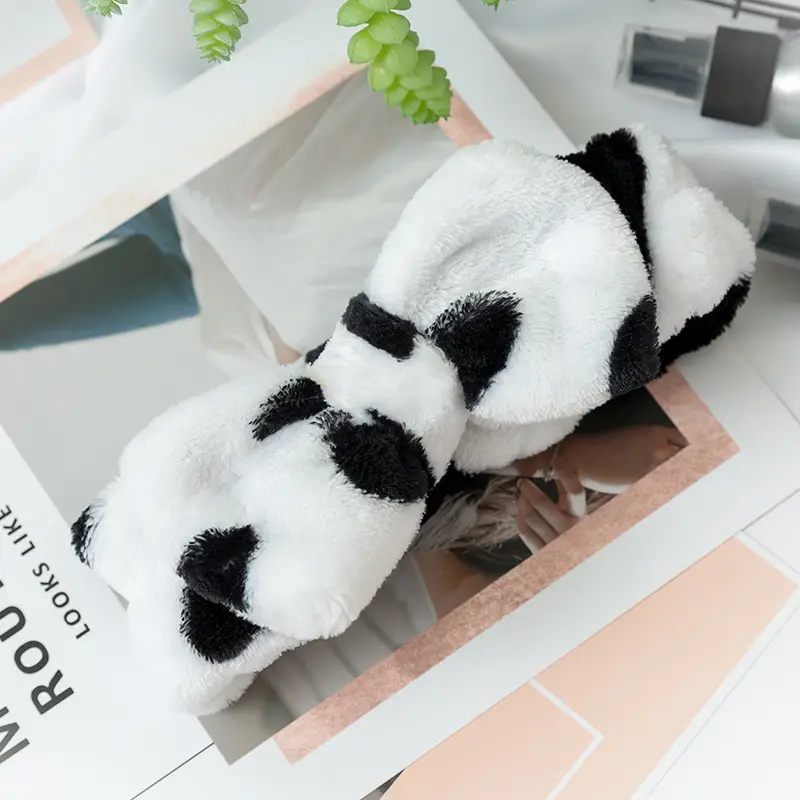 Coral Velvet Korean Bow Face Wash Headband Women