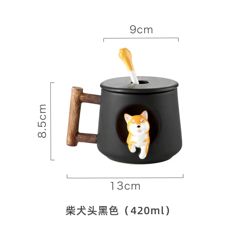 Black Shiba Inu Cup (head)
