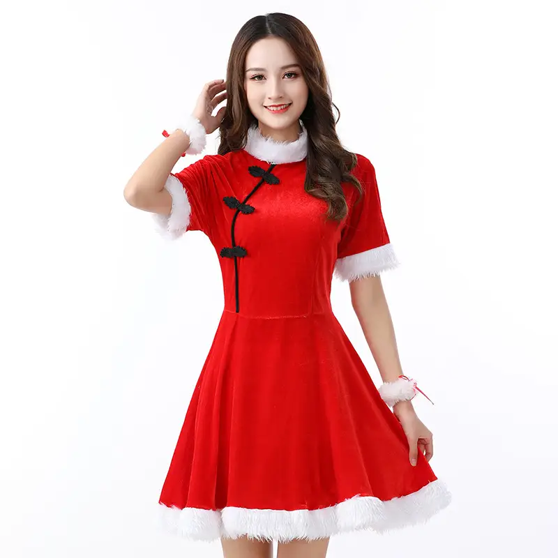 Red Strap Christmas Party Dress for Women