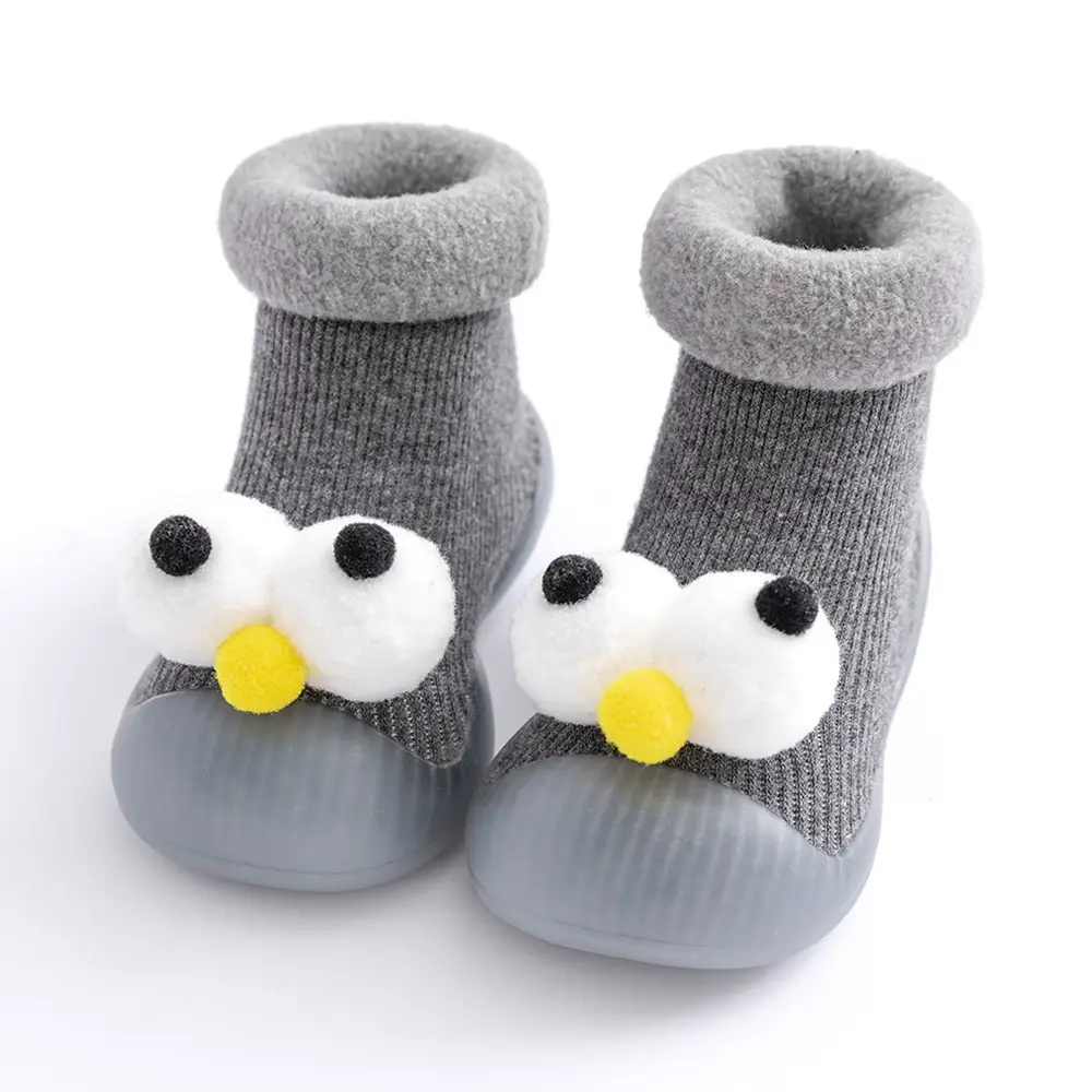 Baby Teddy Bear Non-Slip Socks Beige Striped - Image 38