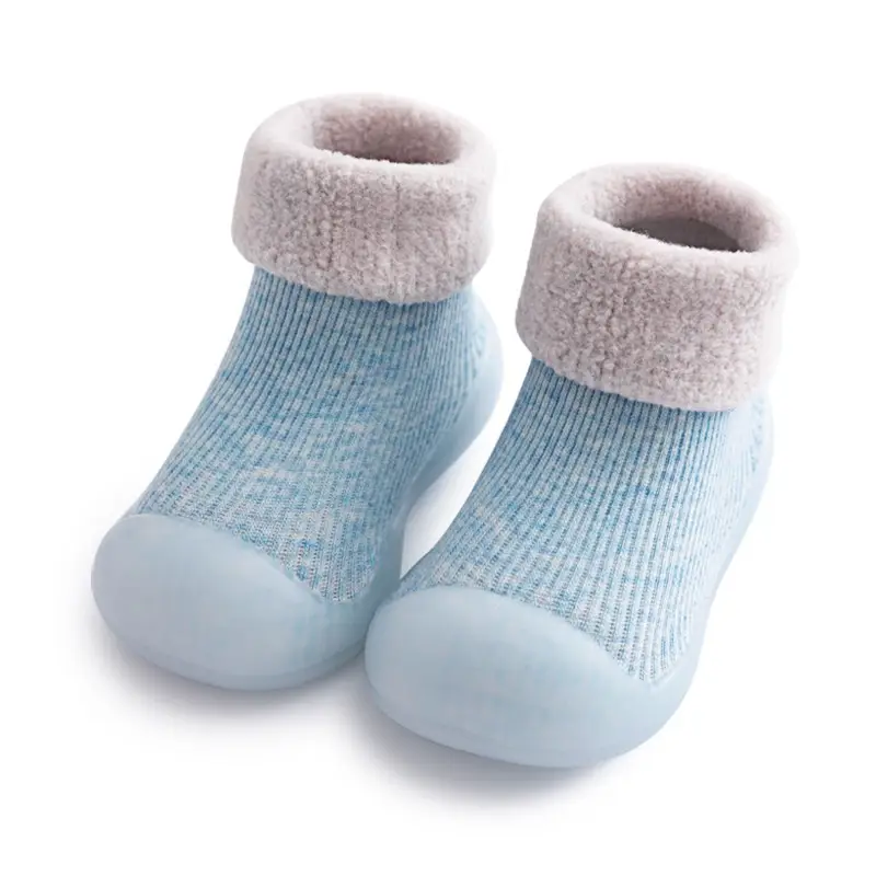 Baby Teddy Bear Non-Slip Socks Beige Striped - Image 10