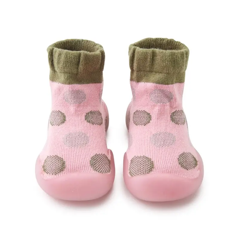 Baby Teddy Bear Non-Slip Socks Beige Striped - Image 20