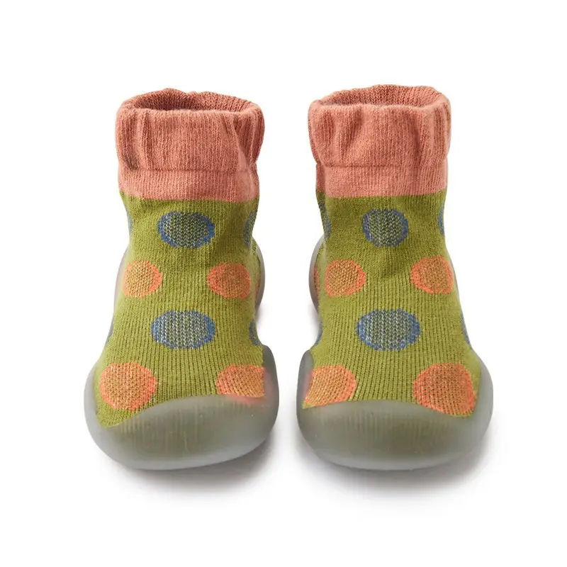 Baby Teddy Bear Non-Slip Socks Beige Striped - Image 22