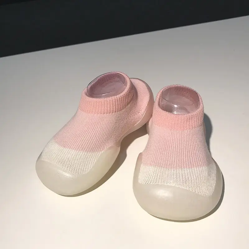 Baby Teddy Bear Non-Slip Socks Beige Striped - Image 23