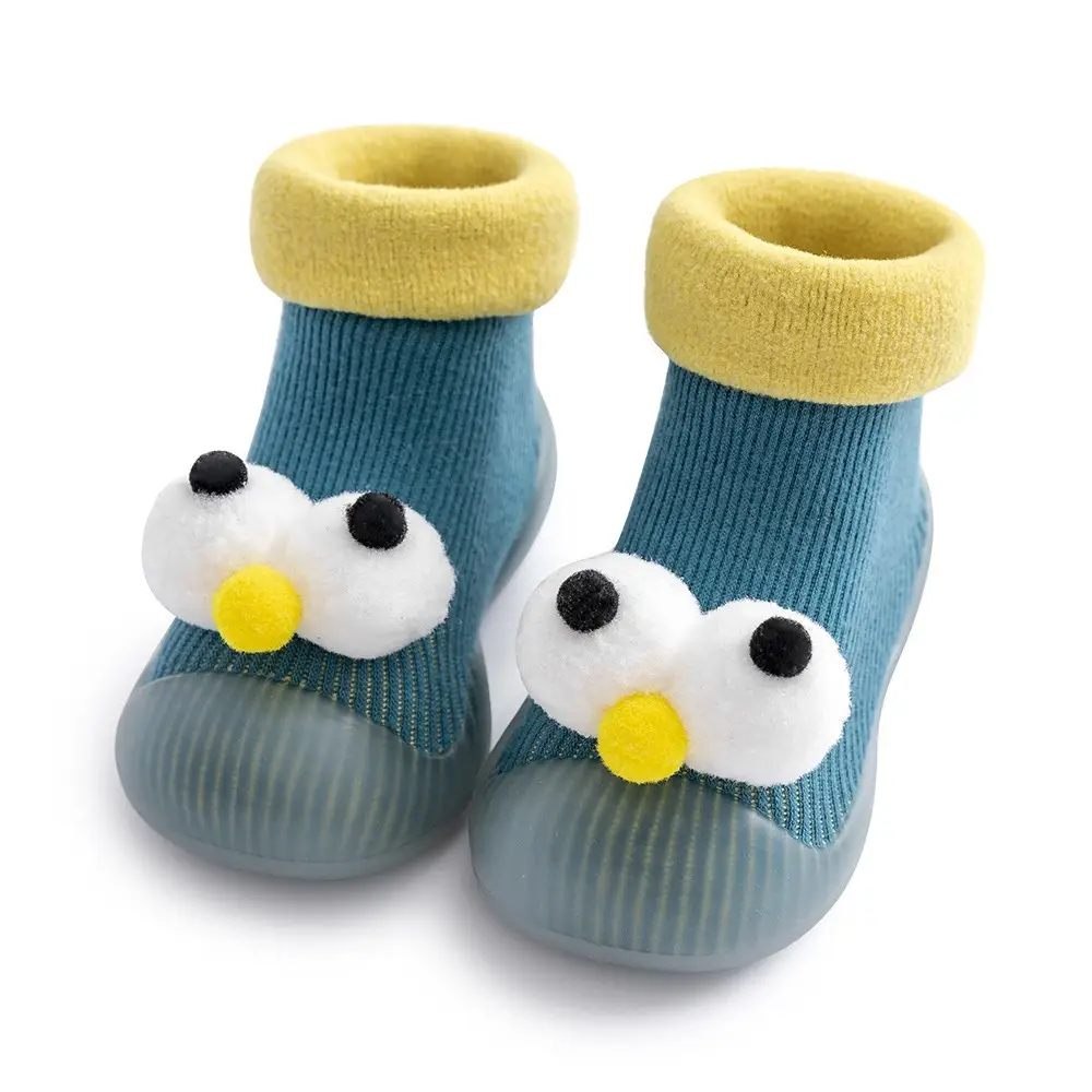 Baby Teddy Bear Non-Slip Socks Beige Striped - Image 4
