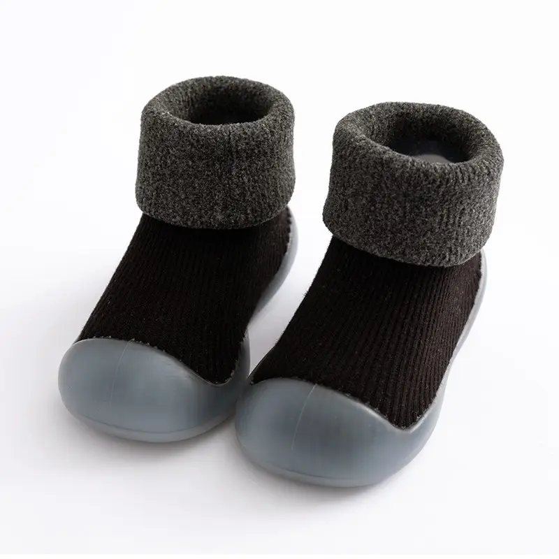 Baby Teddy Bear Non-Slip Socks Beige Striped - Image 7