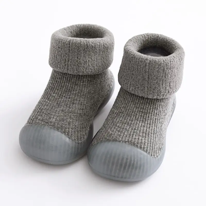 Baby Teddy Bear Non-Slip Socks Beige Striped - Image 8
