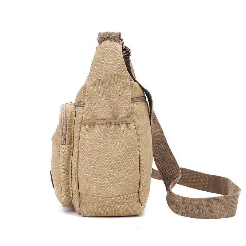 Men's Canvas Shoulder Bag Waterproof Crossbody Travel Bag