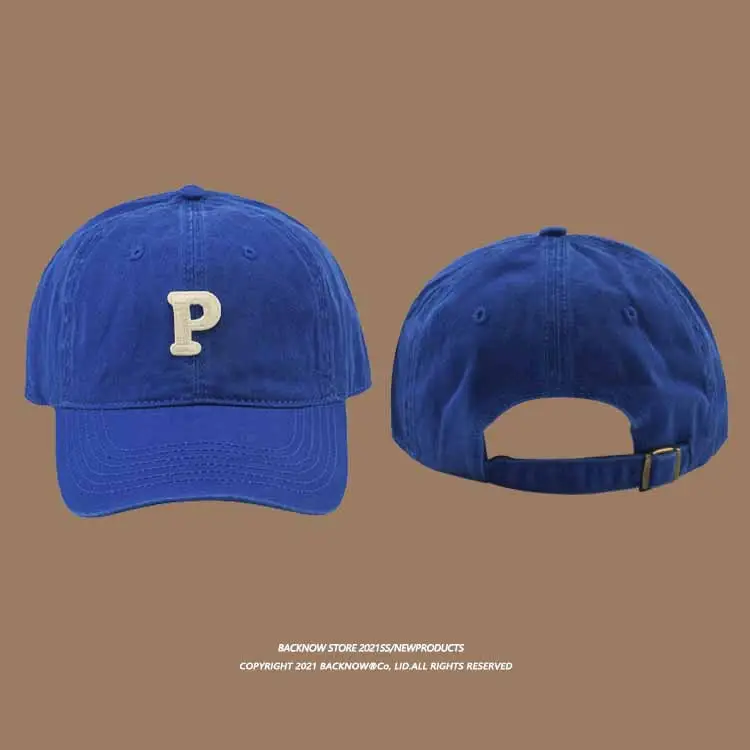 2025 R Letter Pure Cotton Baseball Caps K-Style Men Women Summer Sunshade - Image 18