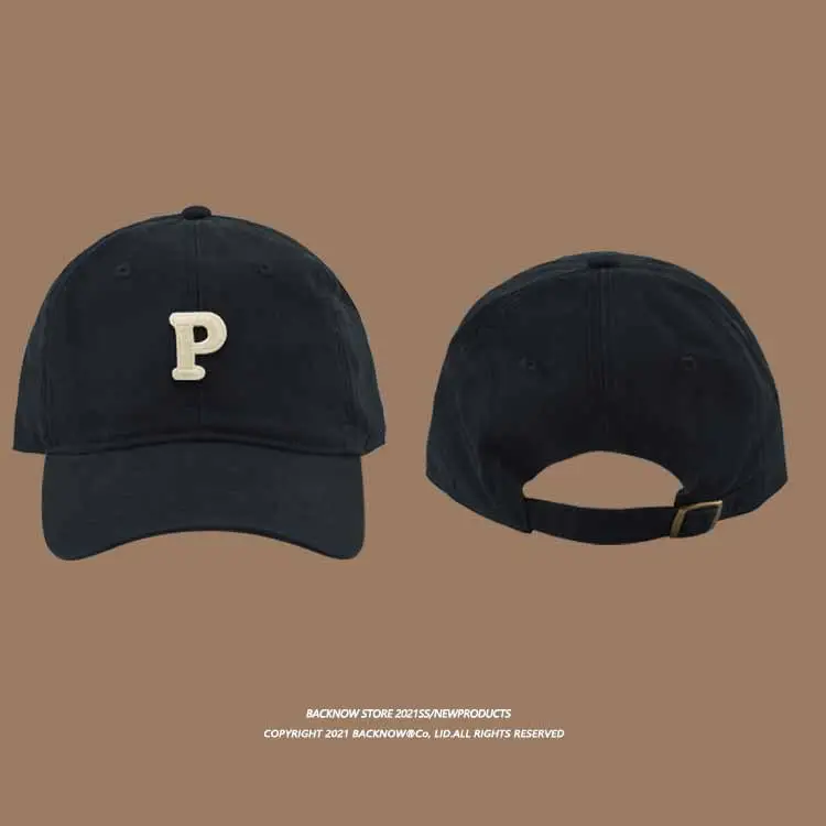 2025 R Letter Pure Cotton Baseball Caps K-Style Men Women Summer Sunshade - Image 19