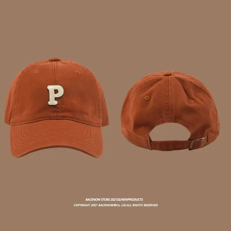 2025 R Letter Pure Cotton Baseball Caps K-Style Men Women Summer Sunshade - Image 20