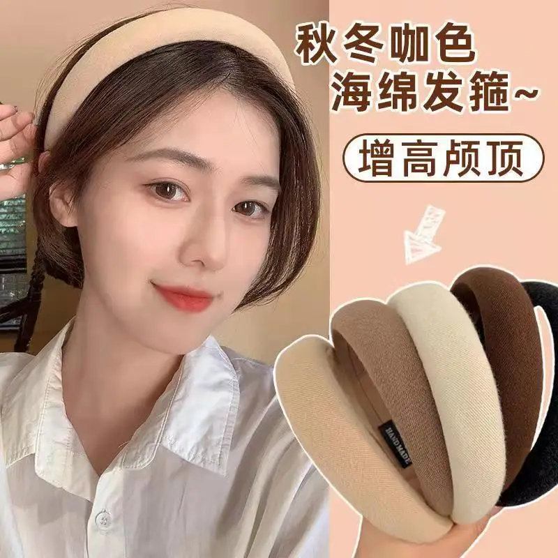 Autumn Winter Hairbands with Retro High Cranial Top Design