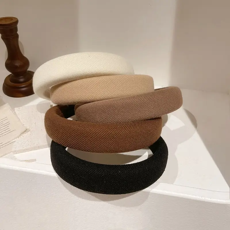 Autumn Winter Hairbands with Retro High Cranial Top Design