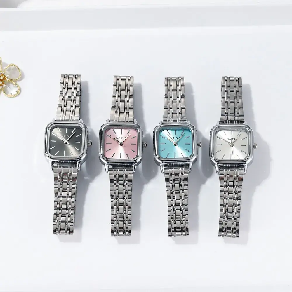 Women's New Square Dial Quartz Watch with Steel Strap - Image 9