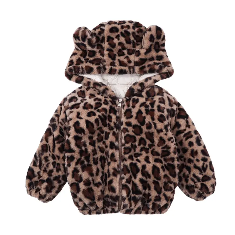 Girls Leopard Print Wool Sweater Winter Outfit - Image 6