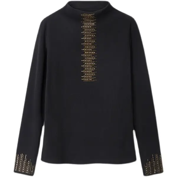 Women's 2025 Thermal Fleece Shirt with Rhinestone Embroidery - Image 8