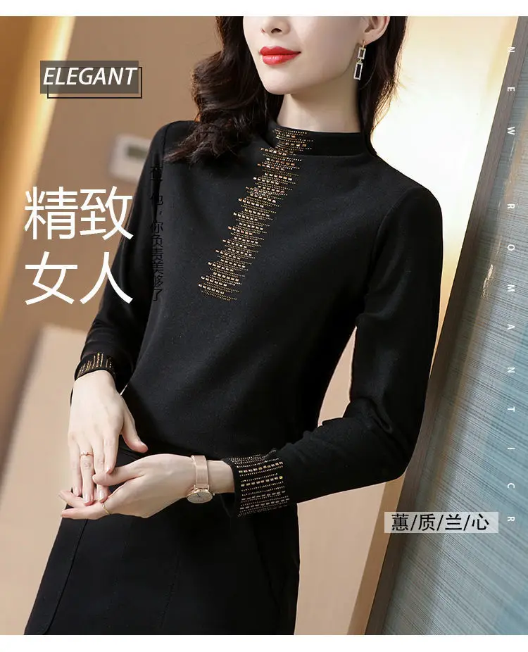 Women's 2025 Thermal Fleece Shirt with Rhinestone Embroidery — feature 1