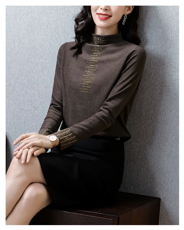 Women's 2025 Thermal Fleece Shirt with Rhinestone Embroidery — feature 18