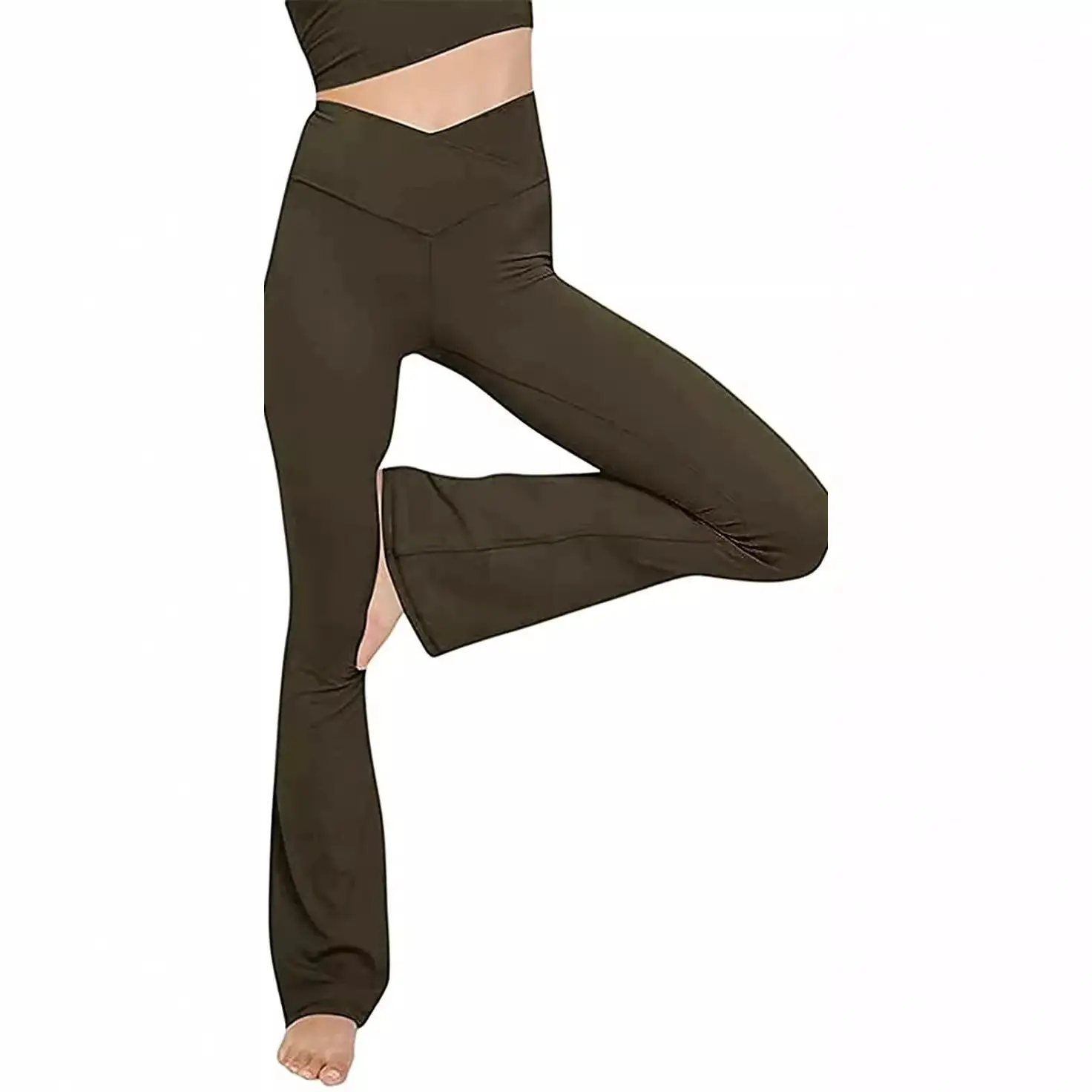 2021 High Waist Slim Pure Color Casual Pants Blue - Image 53