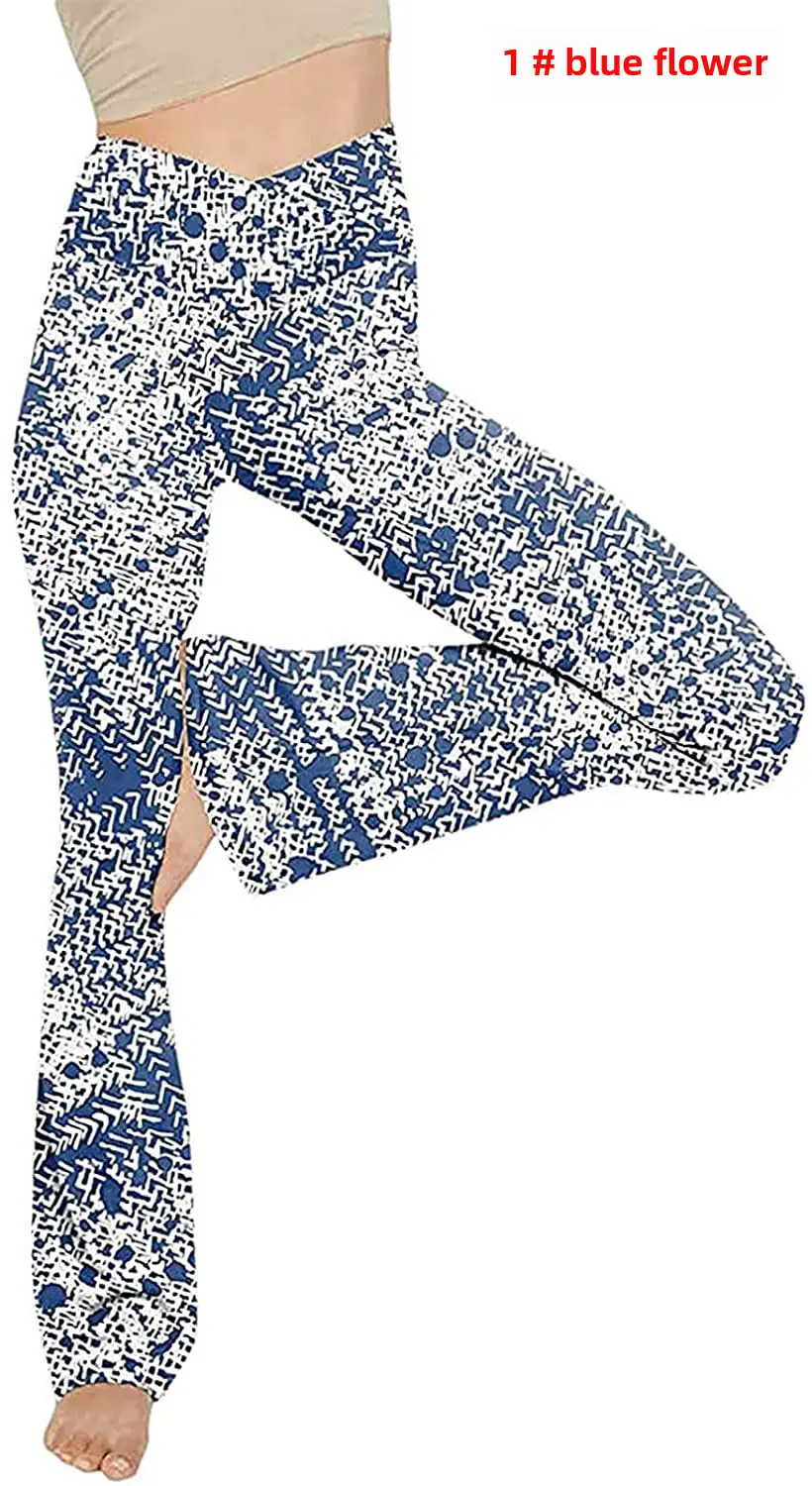 2021 High Waist Slim Pure Color Casual Pants Blue - Image 13