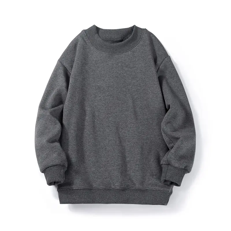 Kids Fleece Sweatshirt Green Mid Size High Collar