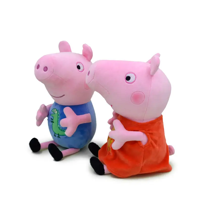 Genuine plush toy stall doll a family of four PeppaPig New George Page doll