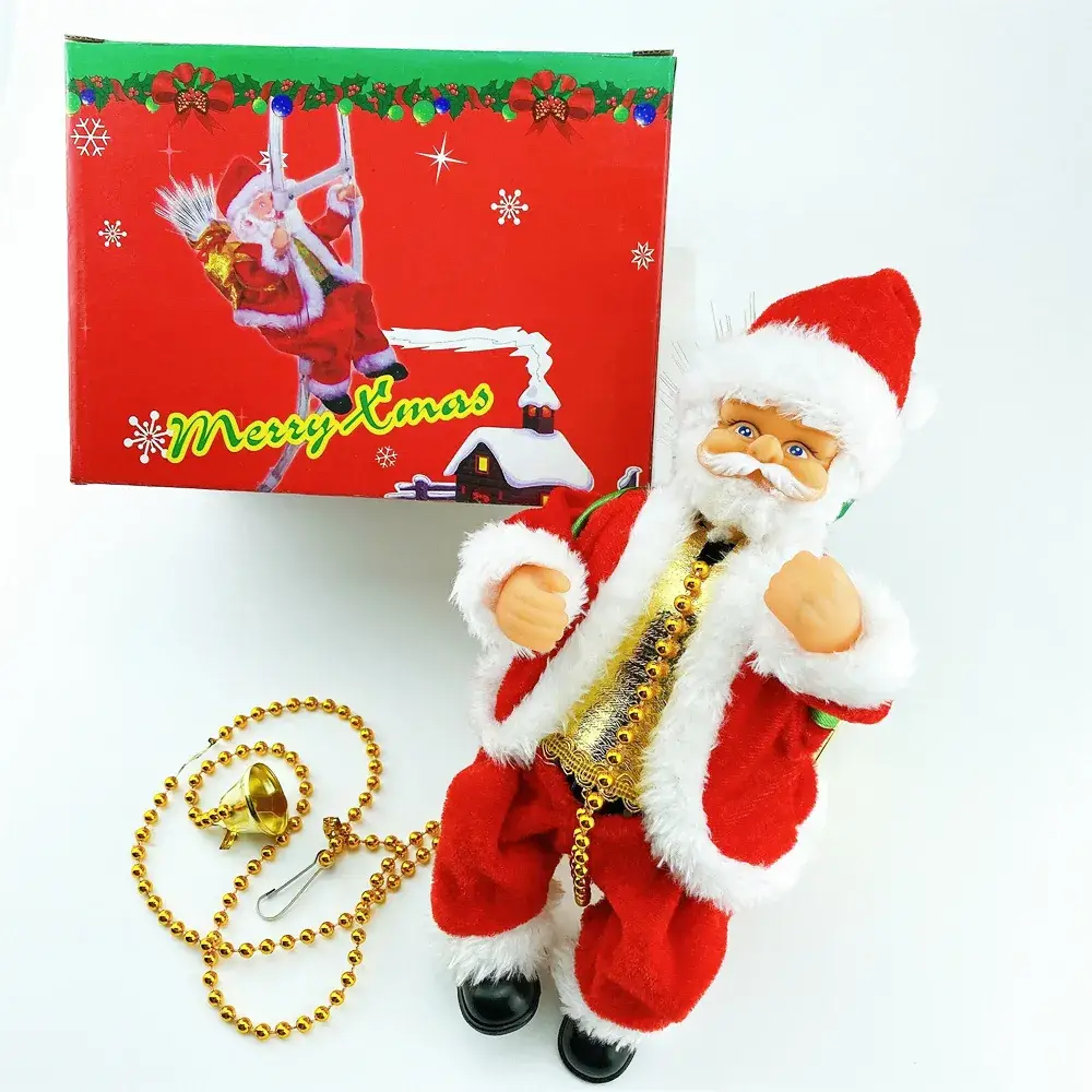 Santa Claus Electric Climbing Ladder with Chain & Beads