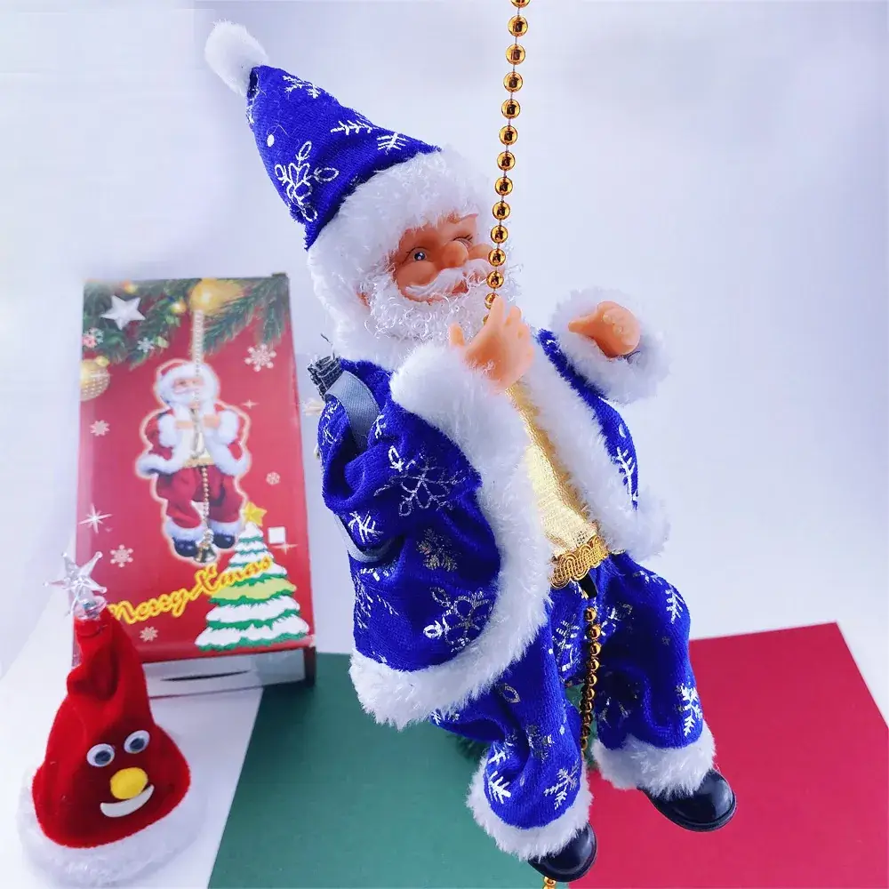 Santa Claus Electric Climbing Ladder with Chain & Beads