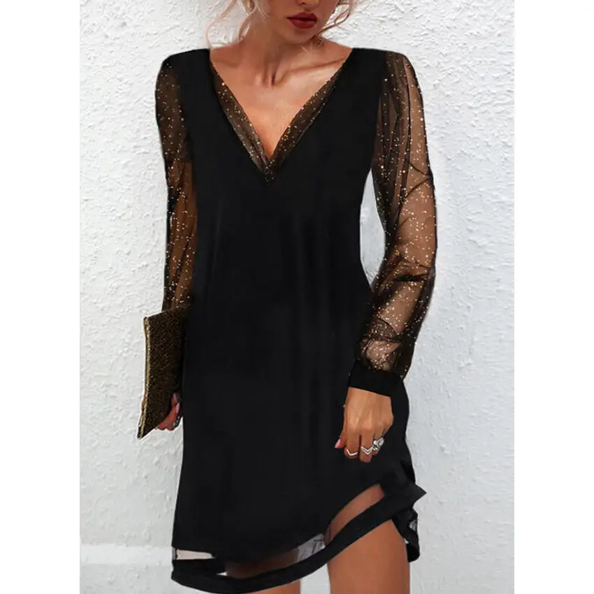 Green Lace V-Neck Sleeveless Dress for Women - Image 2