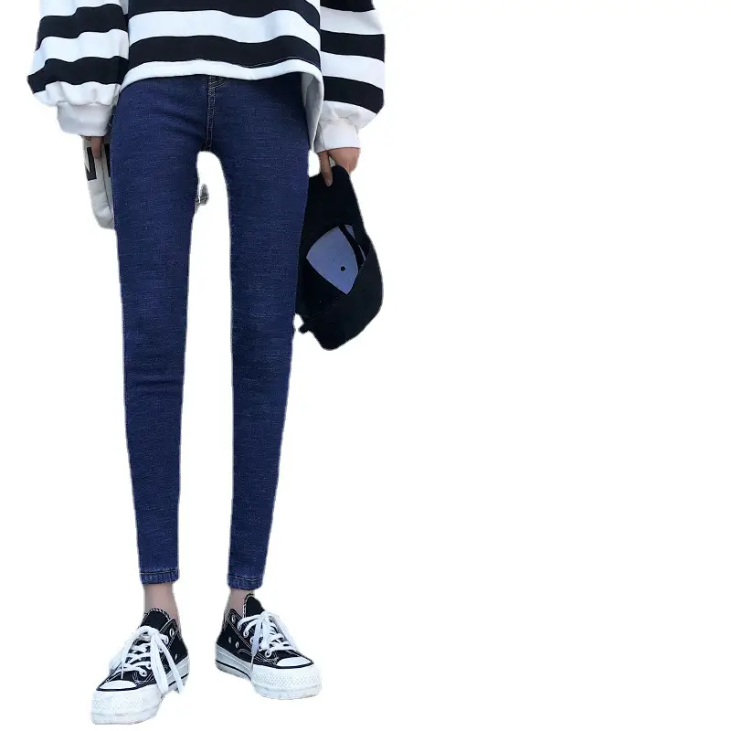 Fleece Lined Slimming Jeans Women High Waist 2021 Winter - Image 32