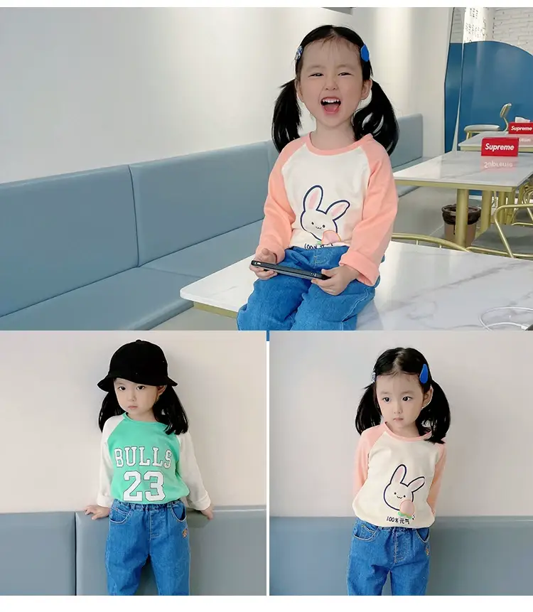 Baby Cotton Long Sleeve T-Shirt Red Cream Little Cow Print — feature 9
