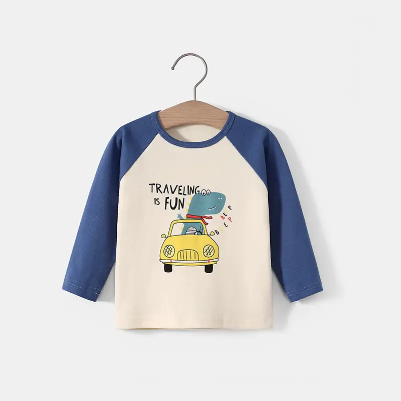 Baby Cotton Long Sleeve T-Shirt Red Cream Little Cow Print - Image 8