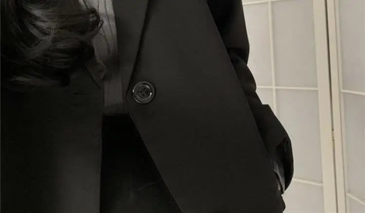 Black Thin Loose Suit Women Mid-Length Cross Border — feature 4