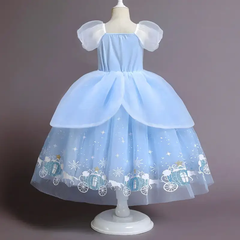 Children's Blue Cinderella Frozen Dress 2022 - Image 6