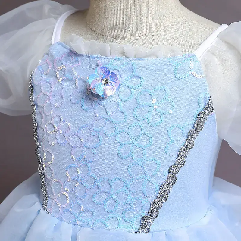 Children's Blue Cinderella Frozen Dress 2022 - Image 7