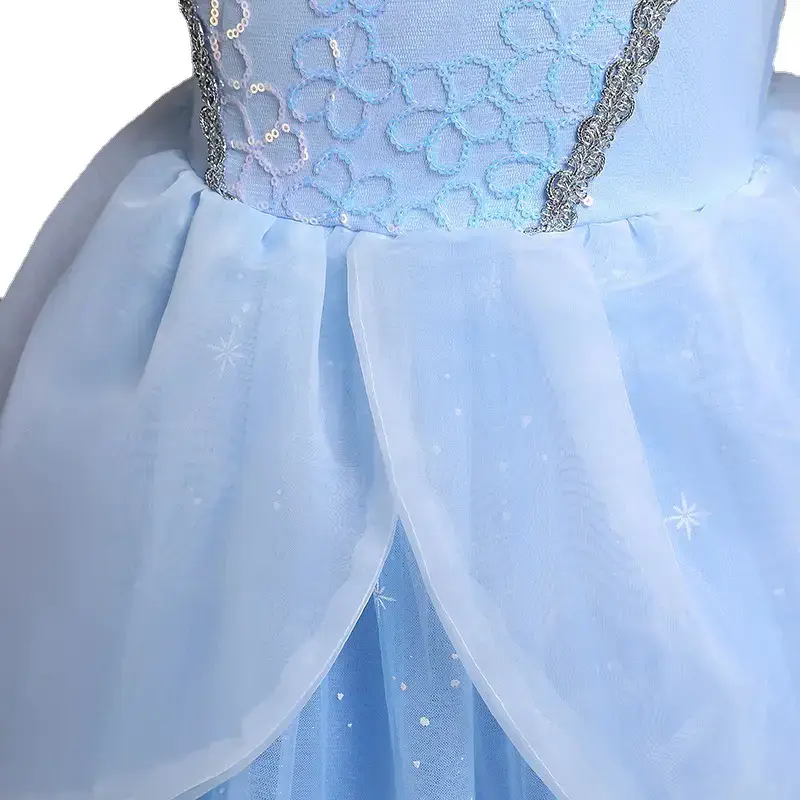 Children's Blue Cinderella Frozen Dress 2022 - Image 8