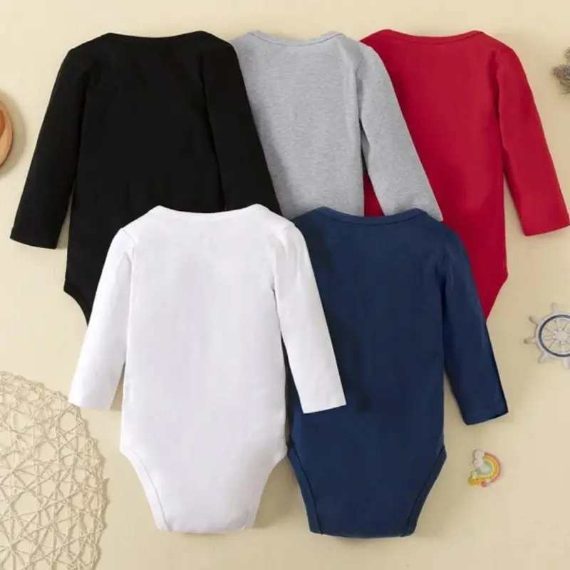 5-Piece Long Sleeve Baby Jumpsuits Set - Image 4