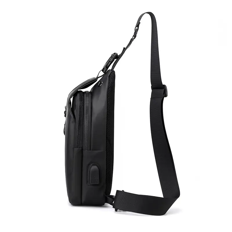 Men's Waterproof Crossbody Bag with Glasses & USB Cable - Image 8