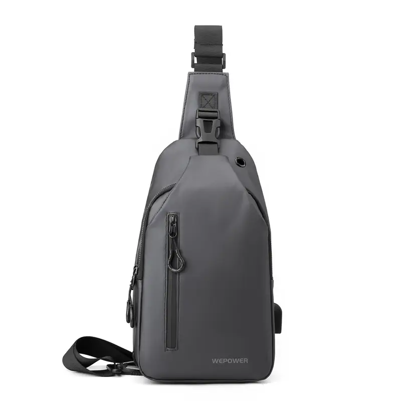 Men's Waterproof Crossbody Bag with Glasses & USB Cable - Image 3