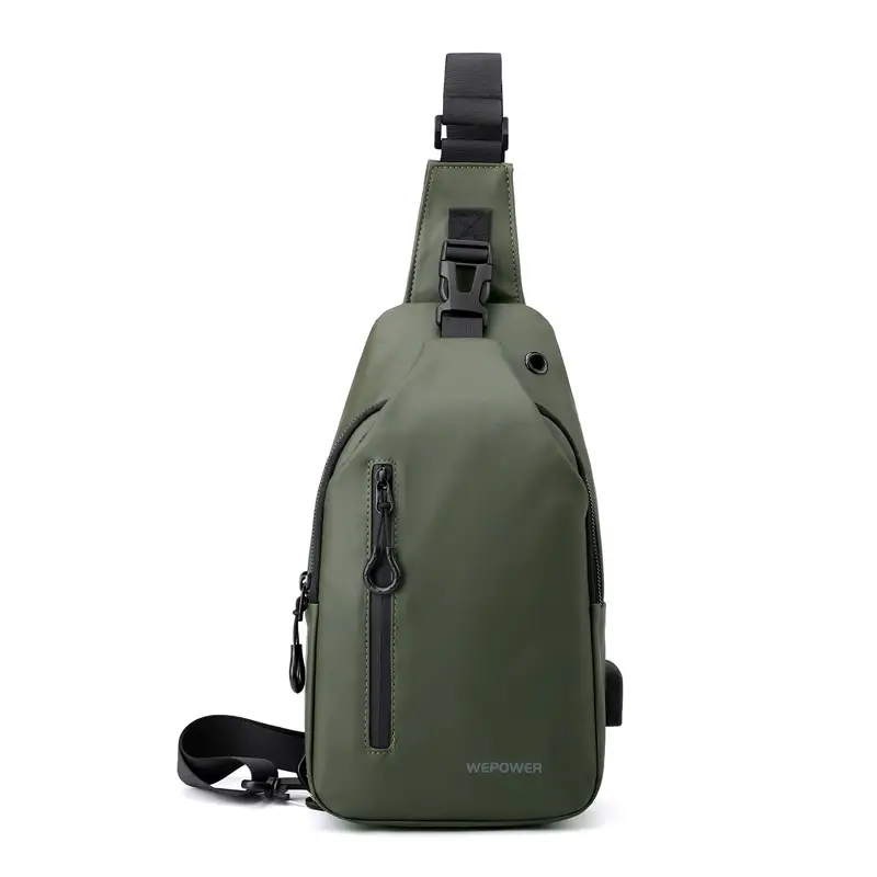 Men's Waterproof Crossbody Bag with Glasses & USB Cable - Image 4