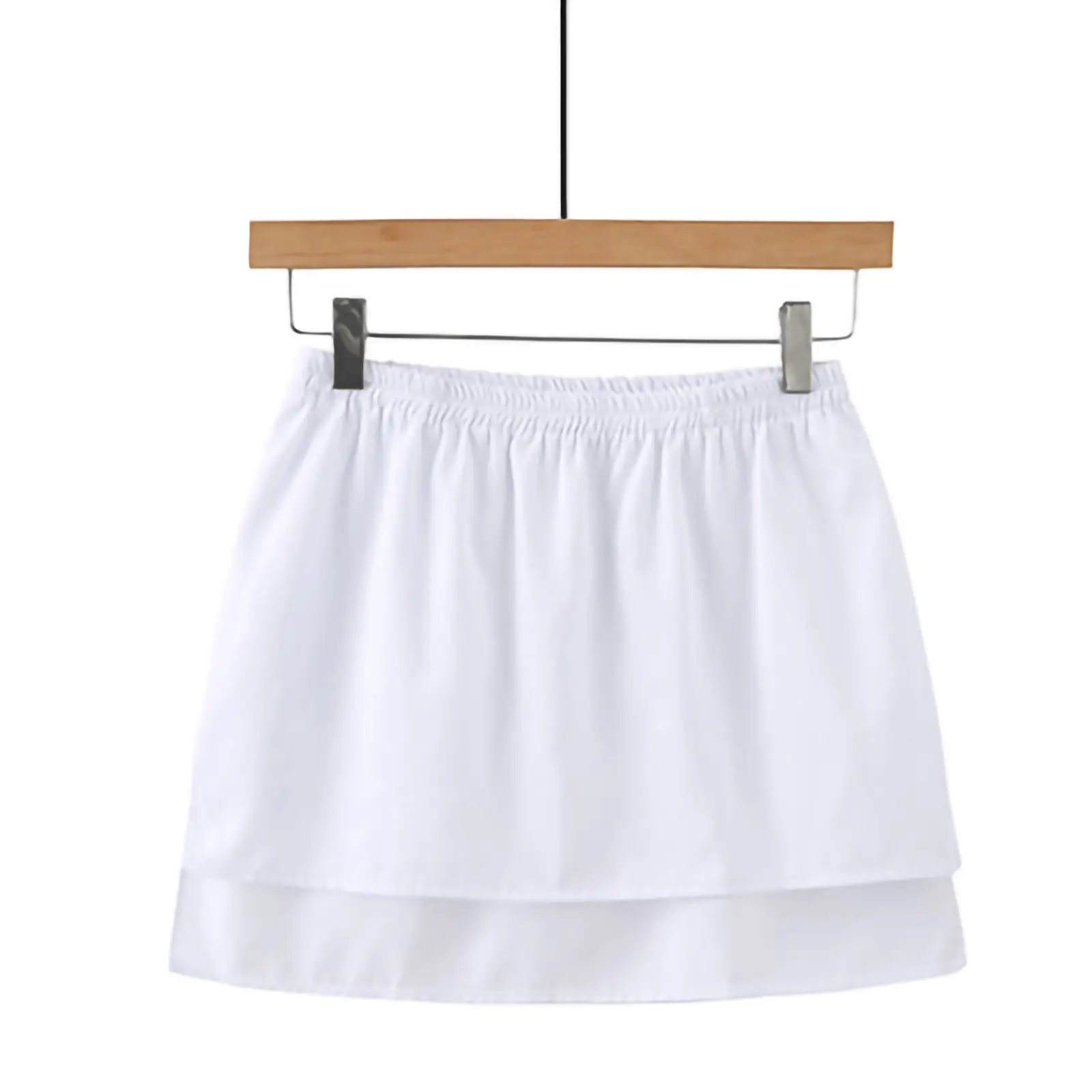 Women's Black Irregular Skirt with Elastic Band